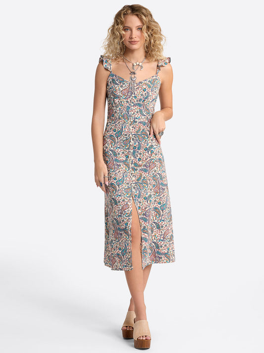 Jessica Simpson Sahira Dress in Buttercream Playful Paisleys