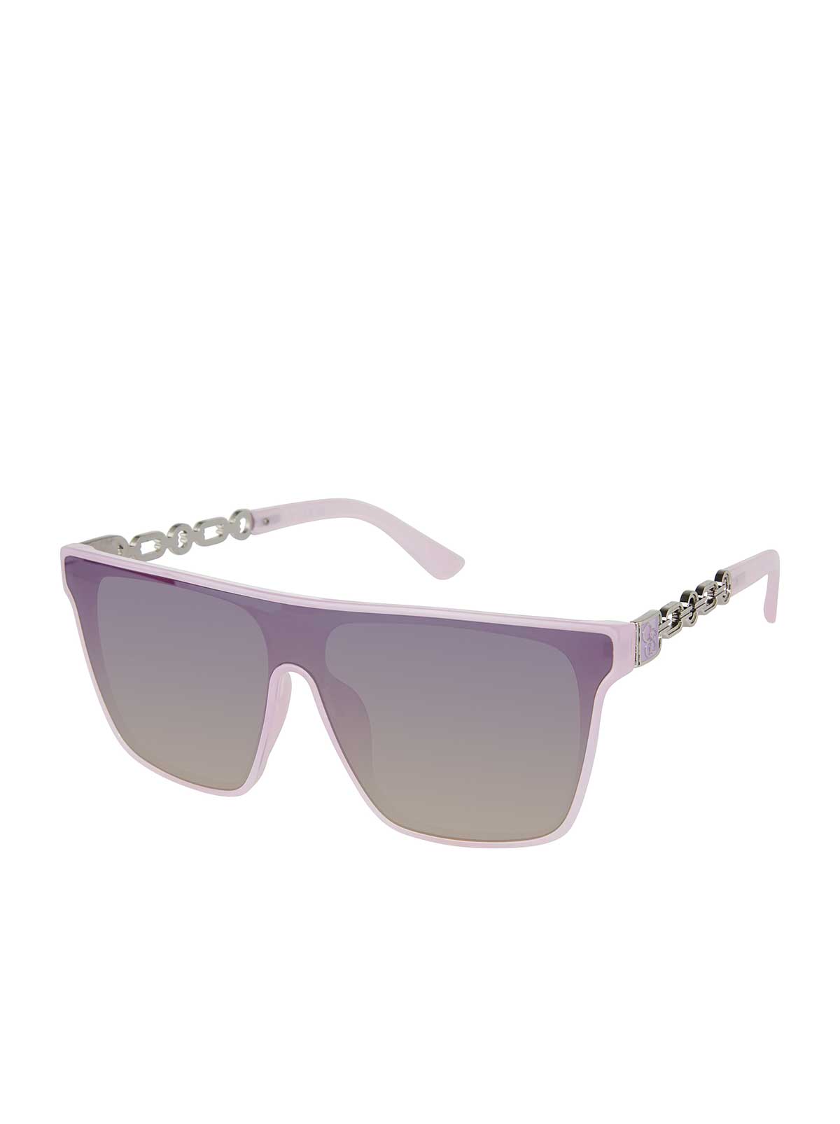 Jessica Simpson Metal Square Shield Sunglasses in Lavender