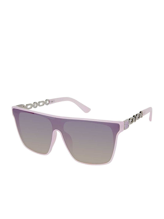 Jessica Simpson Metal Square Shield Sunglasses in Lavender