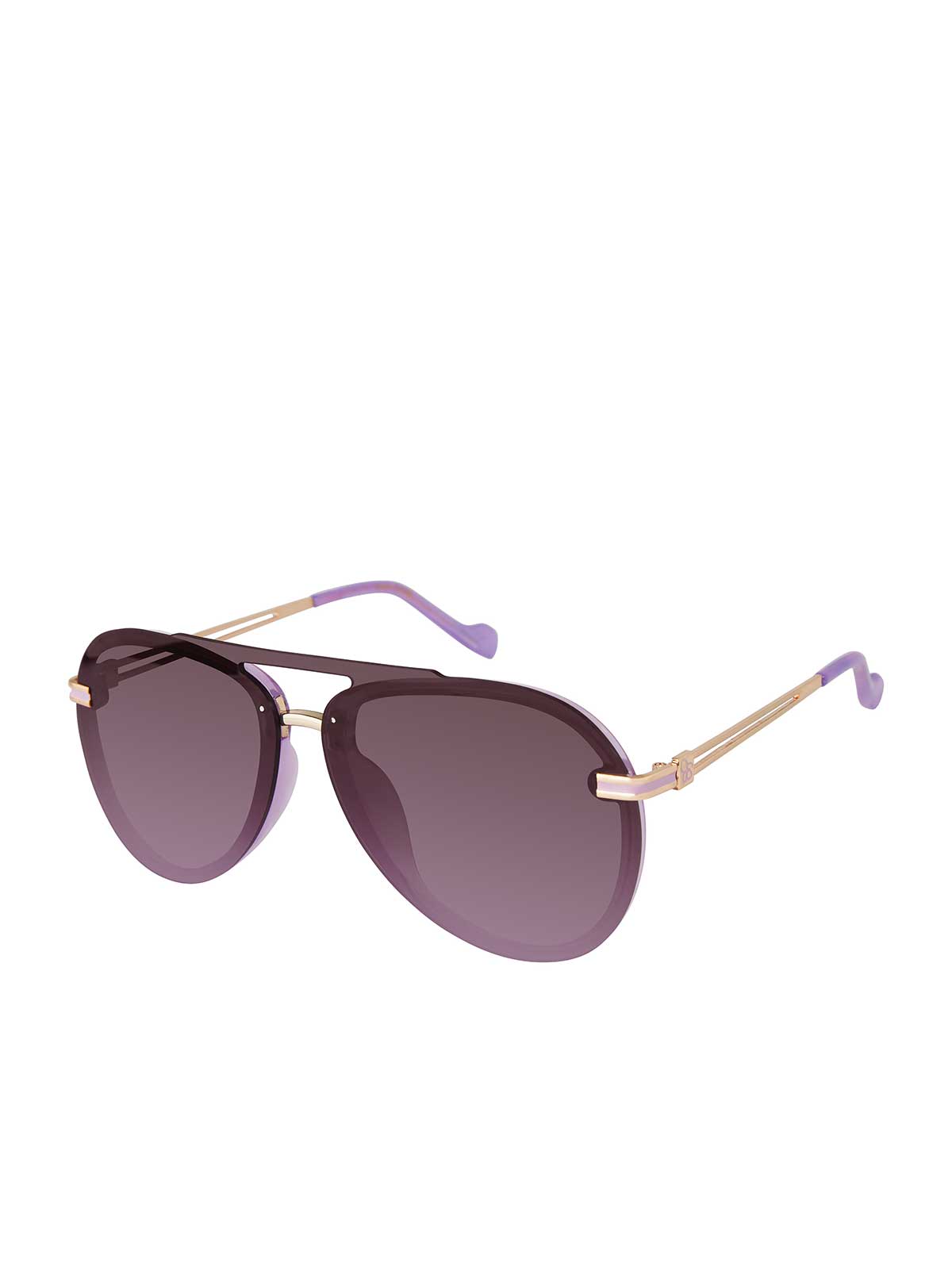 Jessica Simpson Metal Aviator Sunglasses in Light Purple