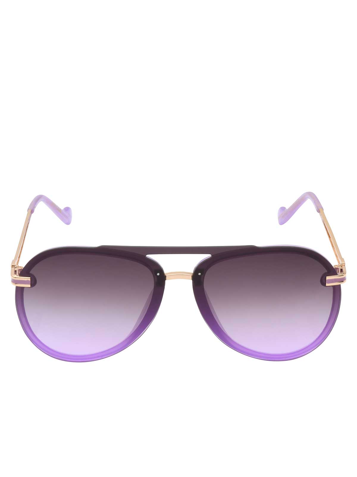Jessica Simpson Metal Aviator Sunglasses in Light Purple