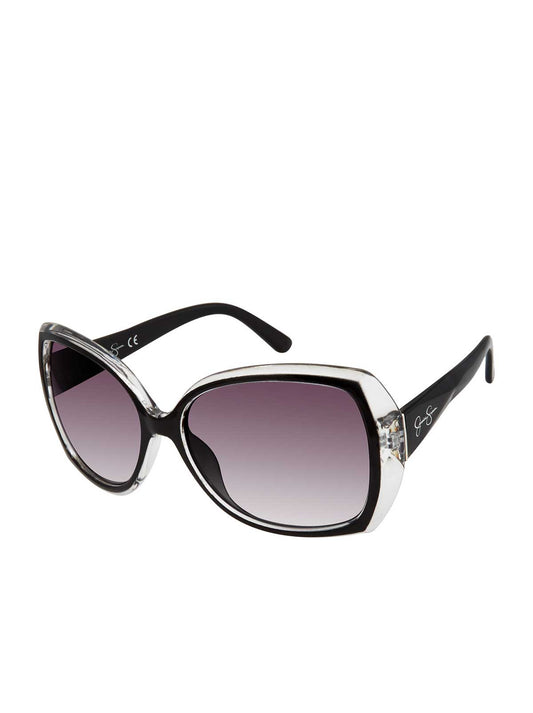 Jessica Simpson Oversized Butterfly Sunglasses with Bifocal Readers in Black