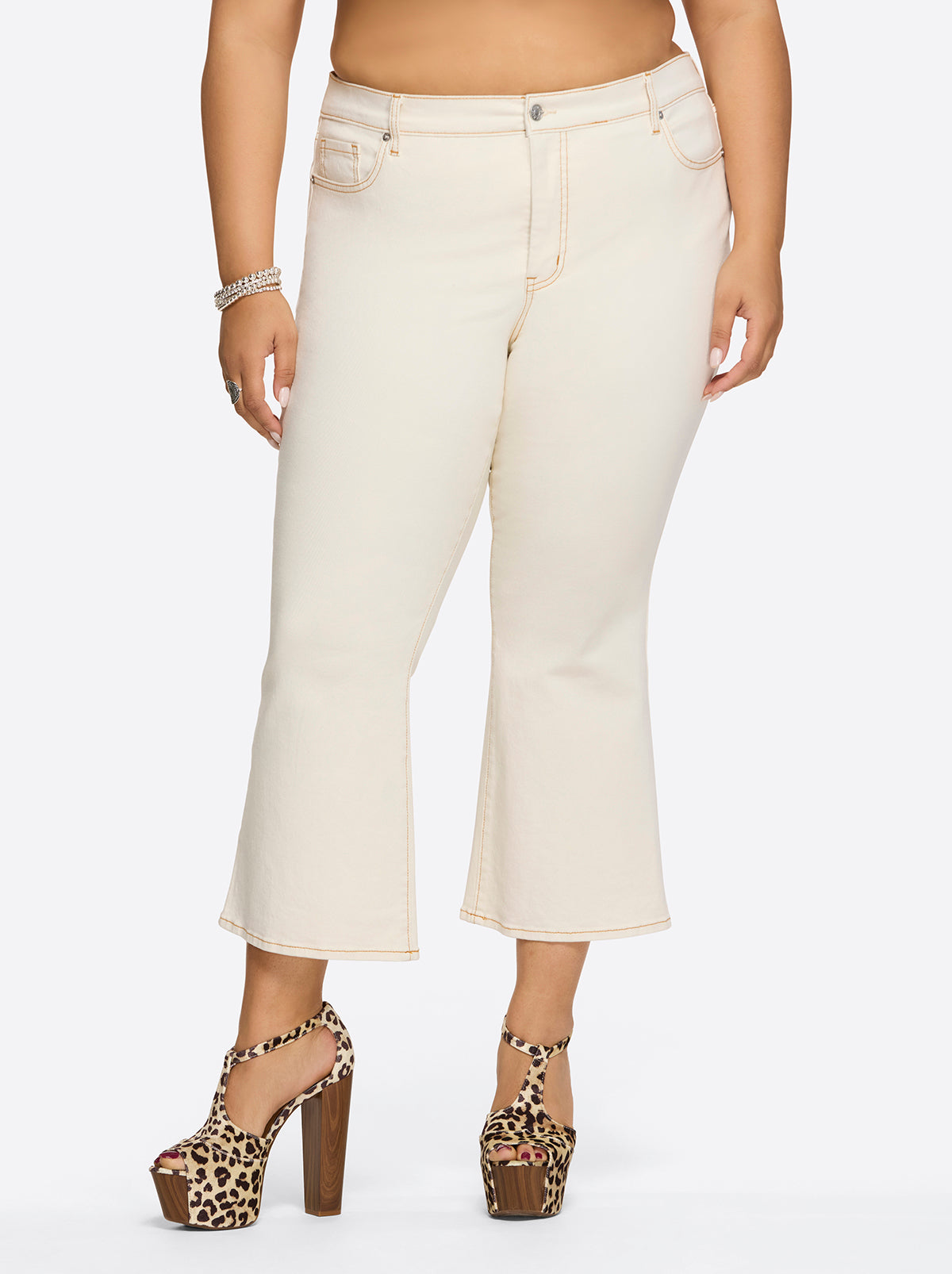 Jessica Simpson Charmed Ankle Flare in Ecru