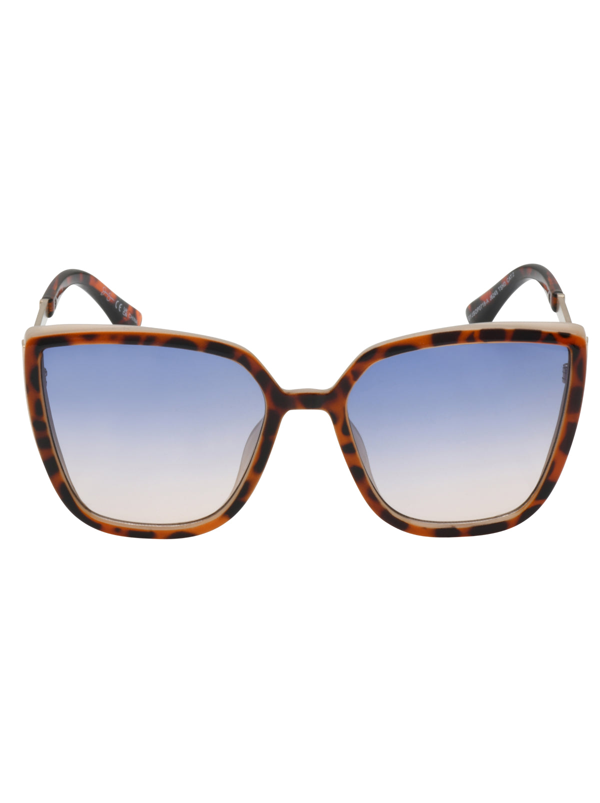 Jessica Simpson Cat Eye Sunglasses with Metal Temple in Tortoise