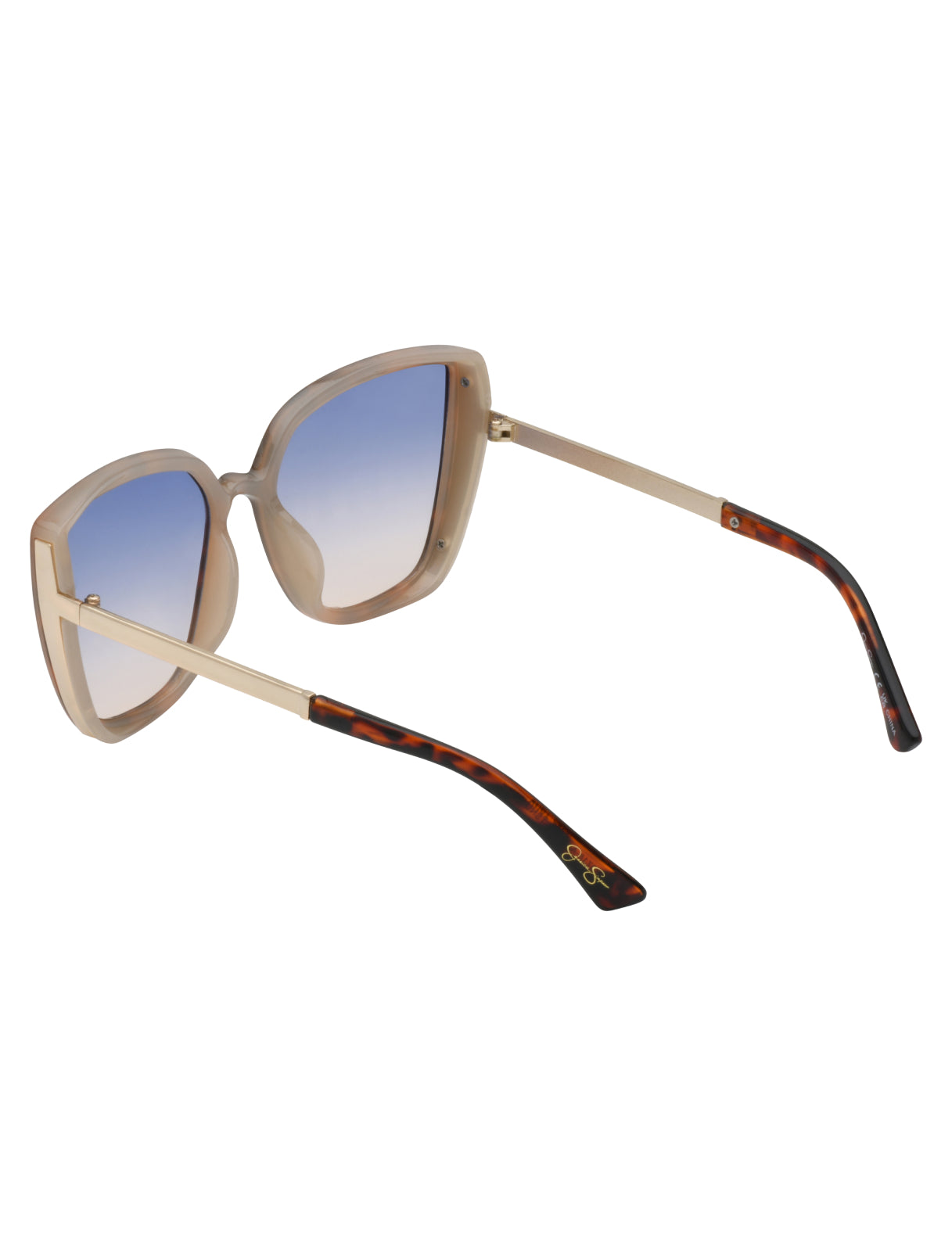 Jessica Simpson Cat Eye Sunglasses with Metal Temple in Tortoise
