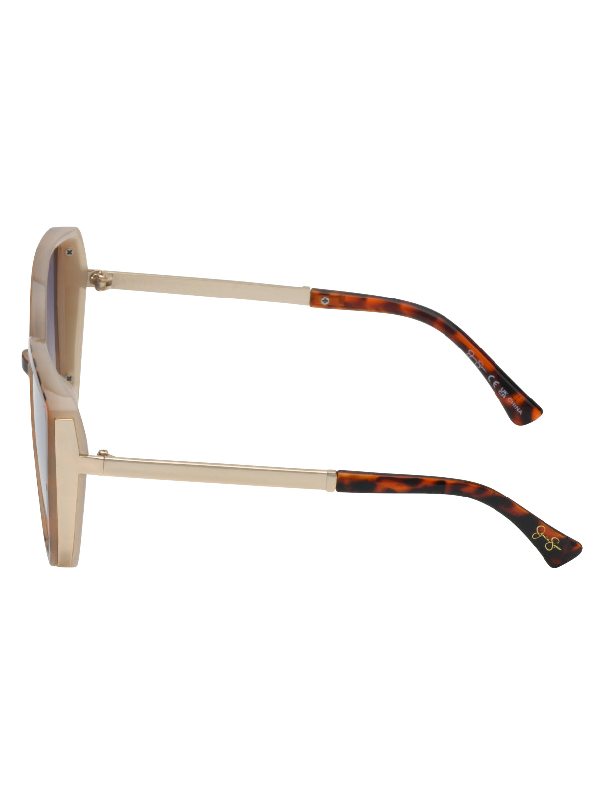 Jessica Simpson Cat Eye Sunglasses with Metal Temple in Tortoise