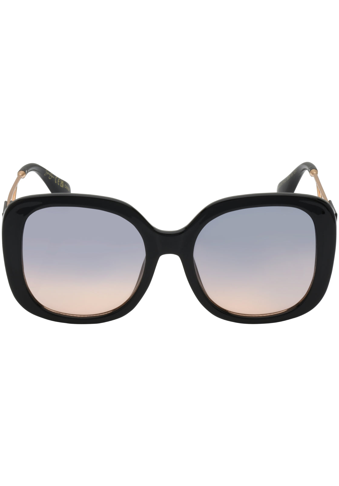 Jessica Simpson Oversized Oval Sunglasses in Black