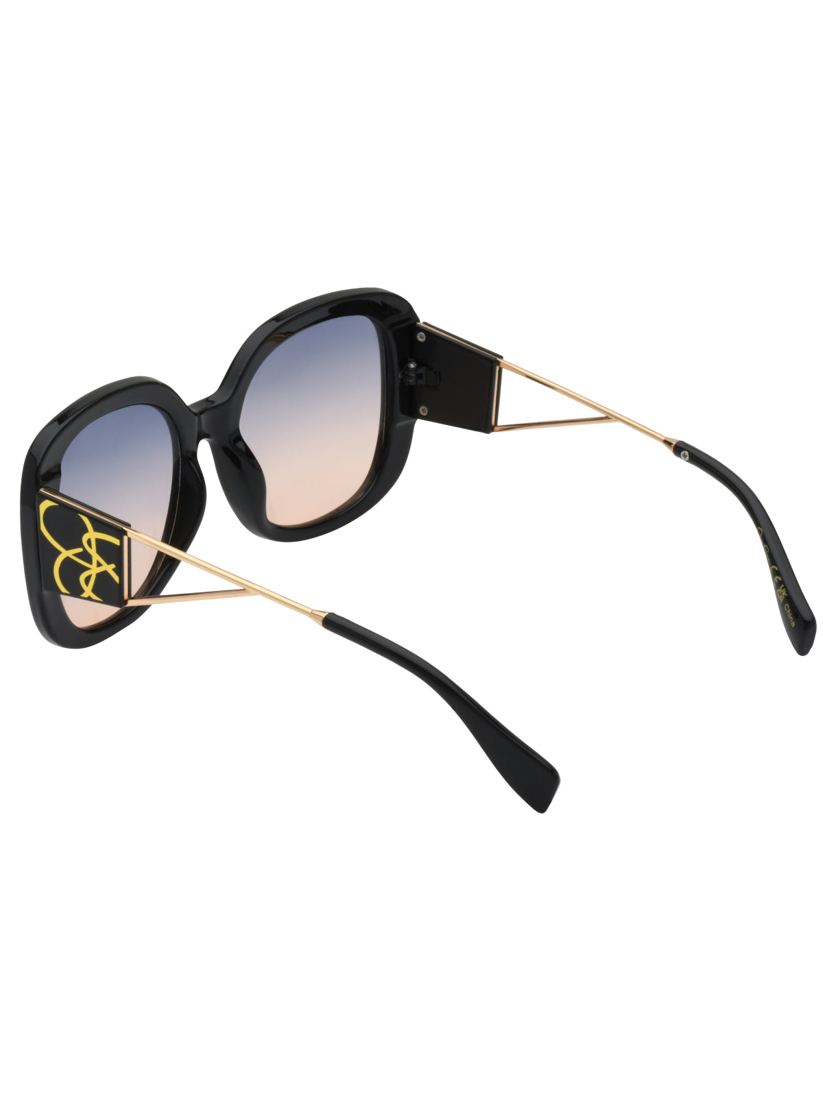 Jessica Simpson Oversized Oval Sunglasses in Black