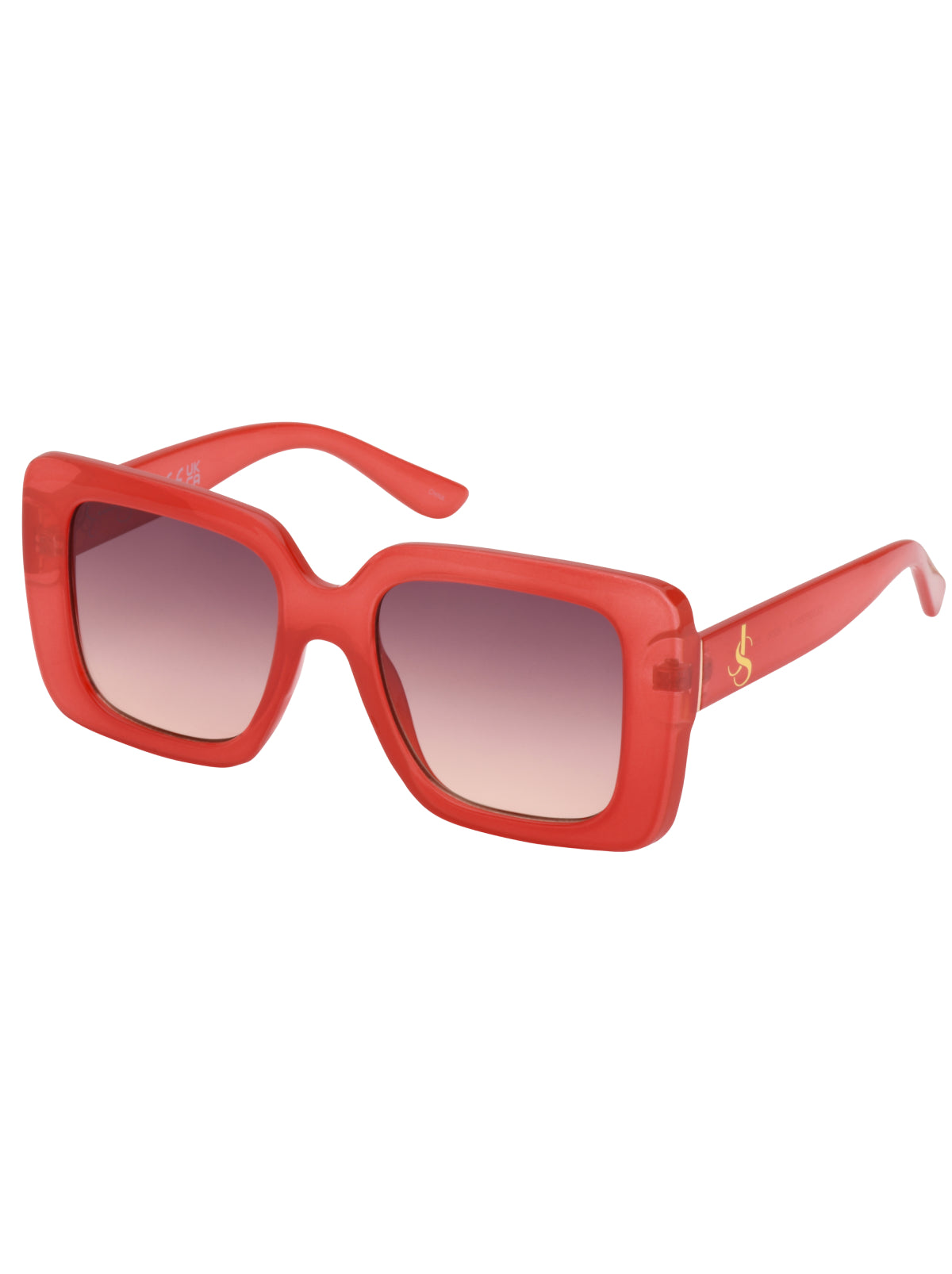 Jessica Simpson Fashionable Square Sunglasses in Milky Coral