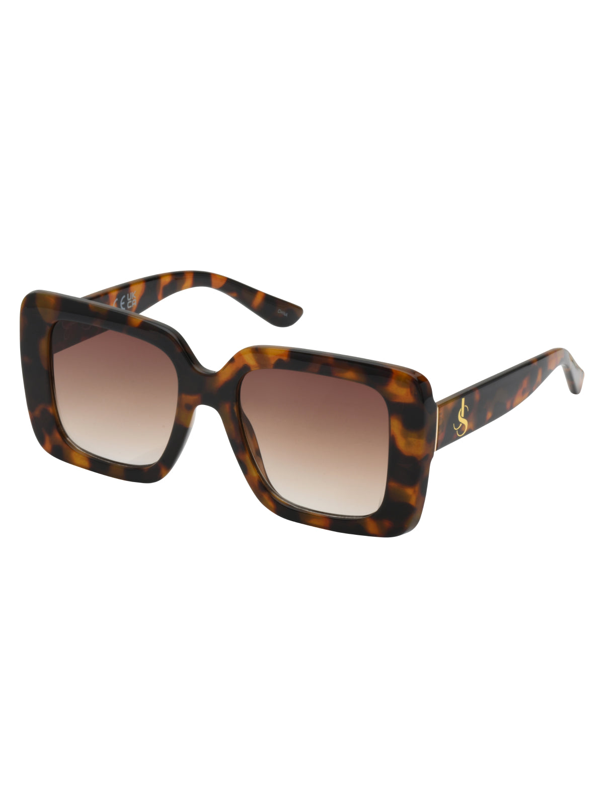 Jessica Simpson Fashionable Square Sunglasses in Tortoise