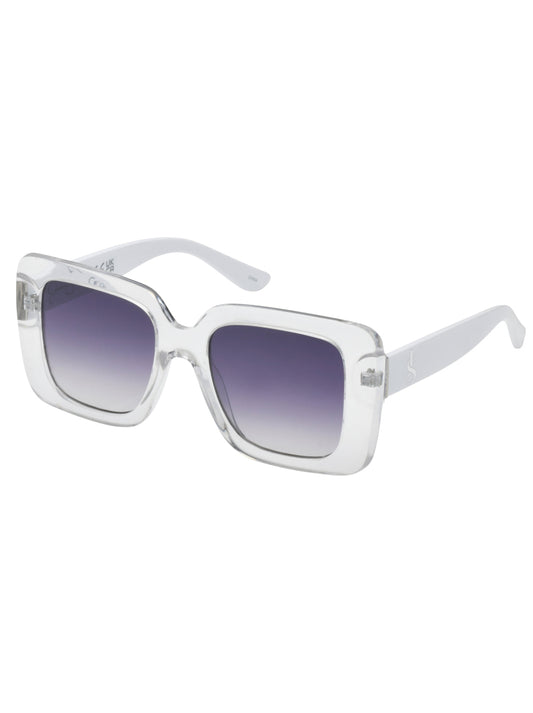 Jessica Simpson Fashionable Square Sunglasses in Crystal Clear