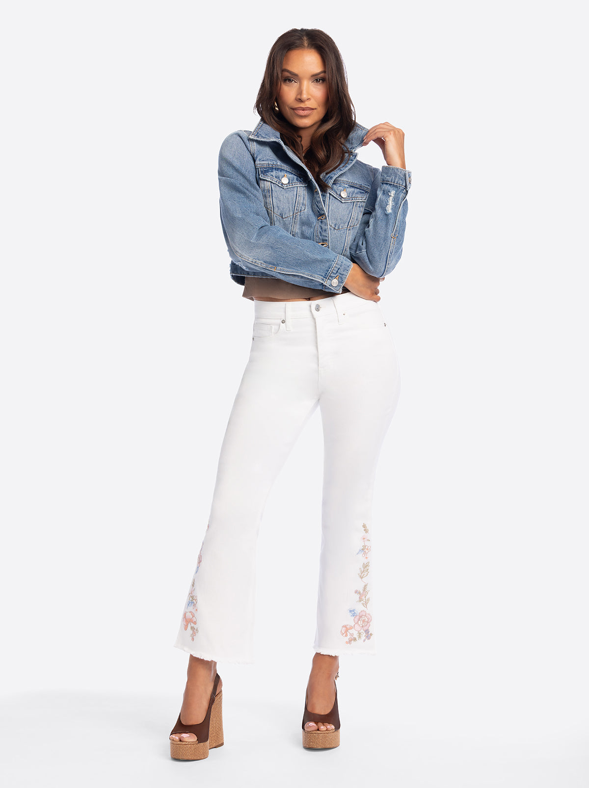 Jessica Simpson JS Jessica Simpson Plano Ankle Flare Jean in Bright White