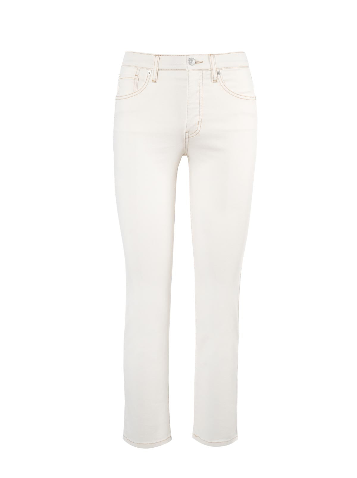 Jessica Simpson Harmony Straight High Rise Jeans in Ecru