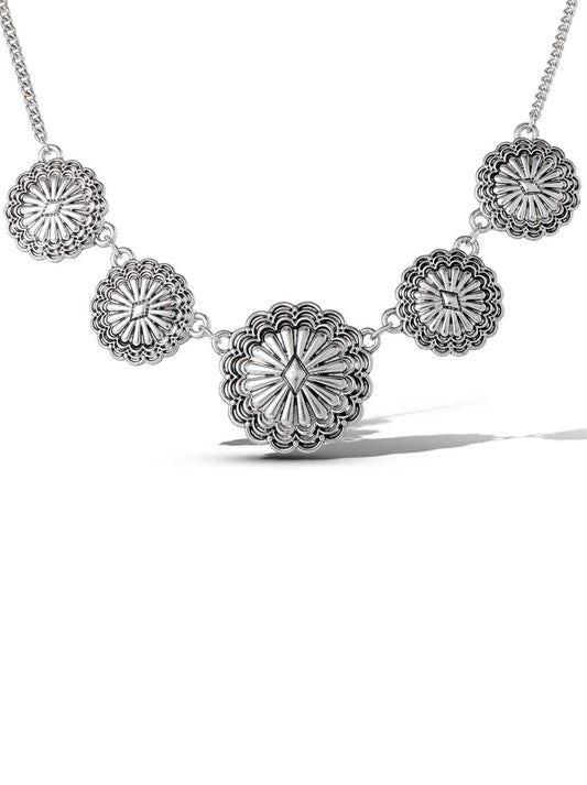 Jessica Simpson Antique Casting Flowers Pendant Necklace