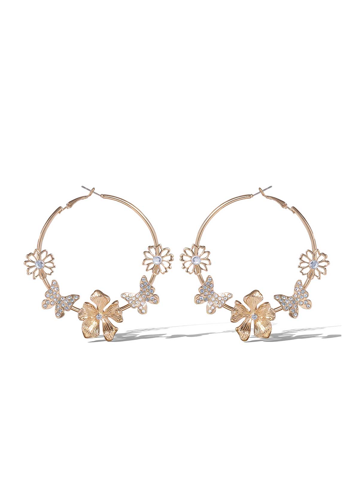 Jessica Simpson Accented Hoop Earrings