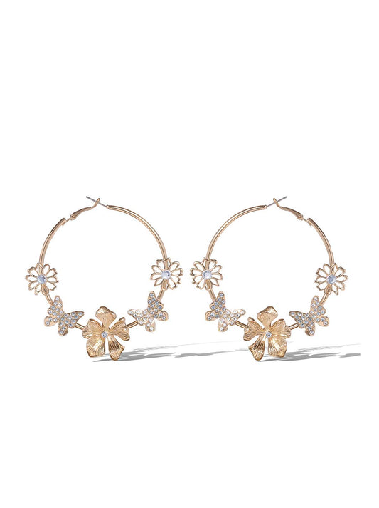 Jessica Simpson Accented Hoop Earrings