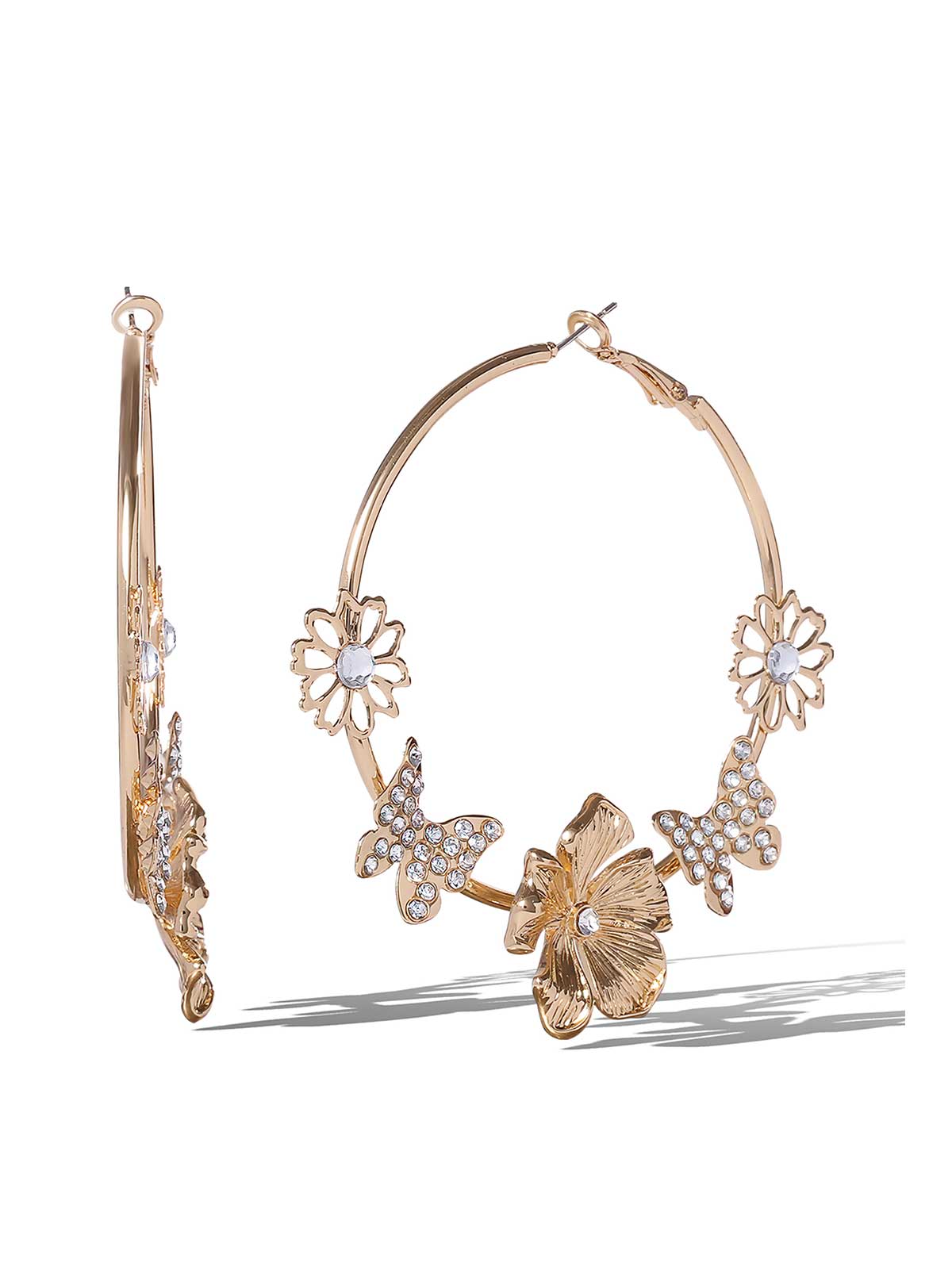 Jessica Simpson Accented Hoop Earrings