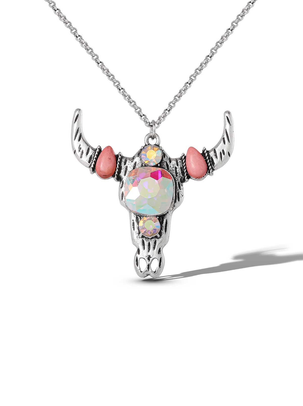 Jessica Simpson Crystal Bull Skull Pendant