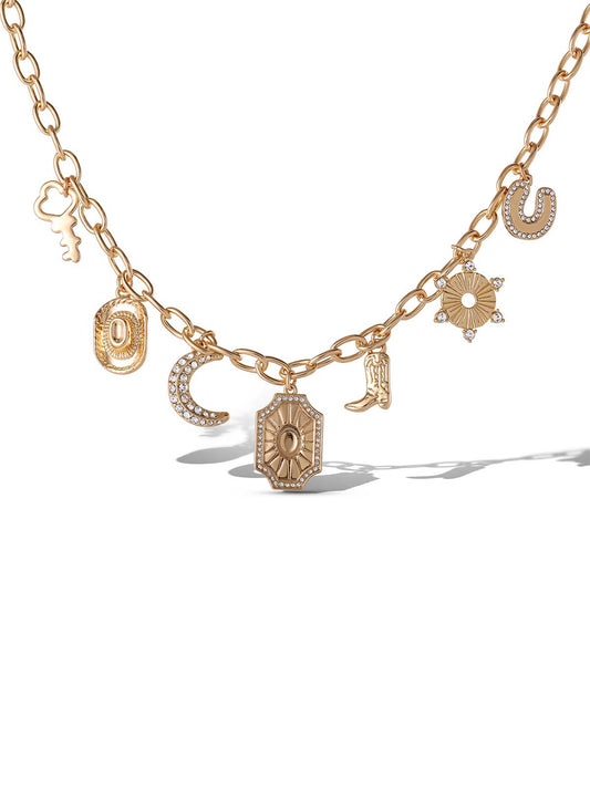 Jessica Simpson Multi Charms Necklace