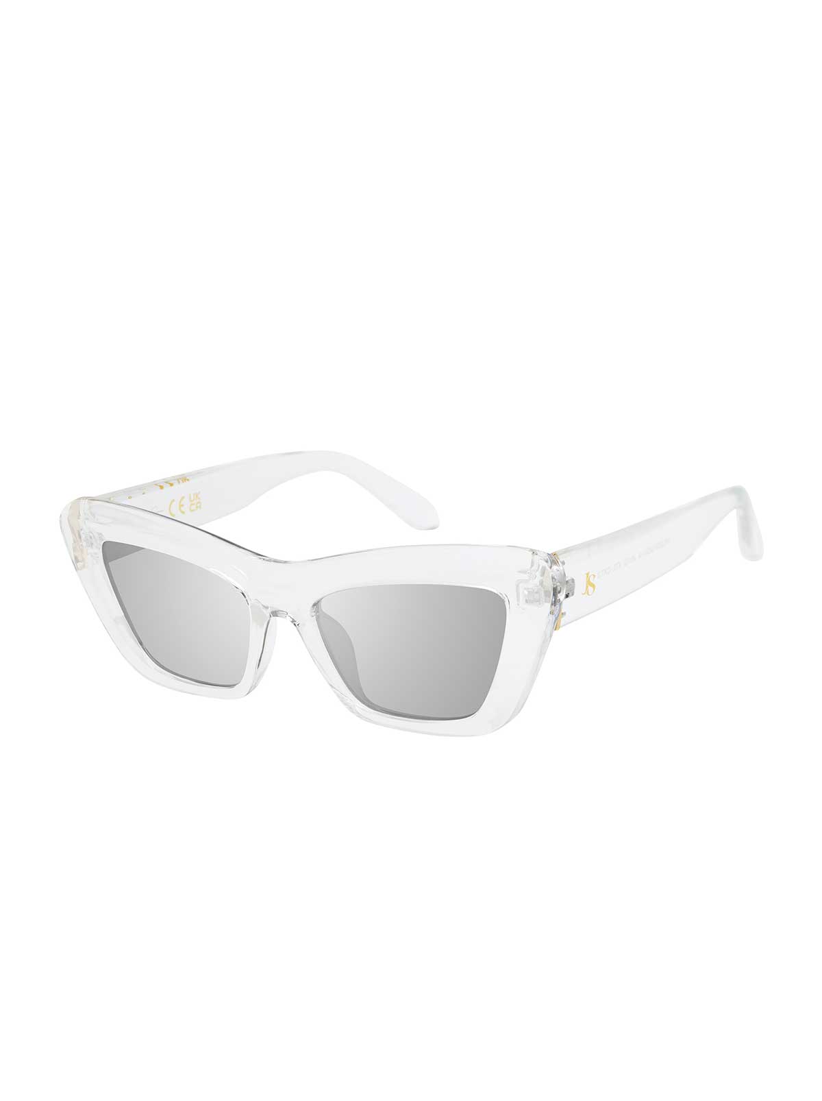 Jessica Simpson Bold Cat-Eye Sunglasses in Crystal