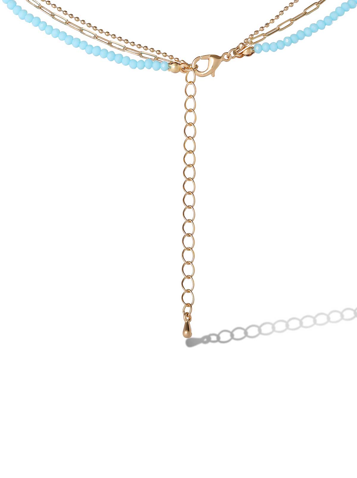 Jessica Simpson Layered Turquoise & Gold Bead Necklace