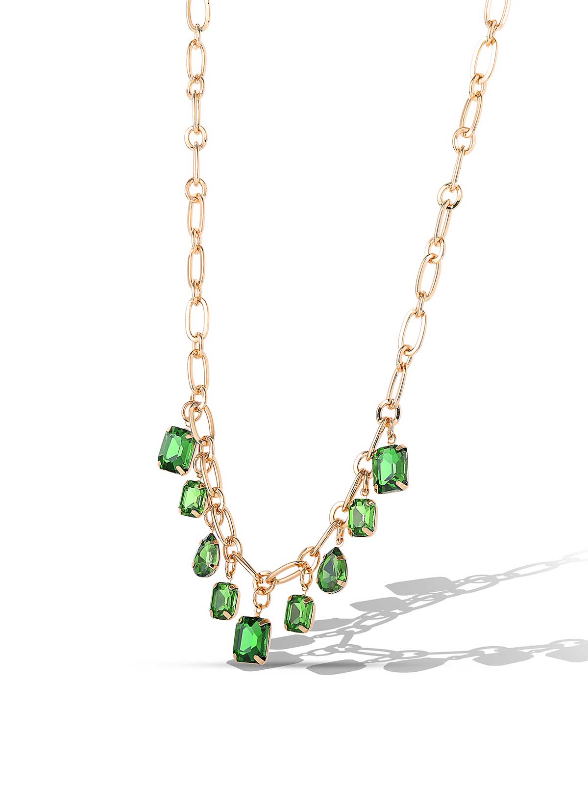 Jessica Simpson Gold Emerald Pendant Necklace