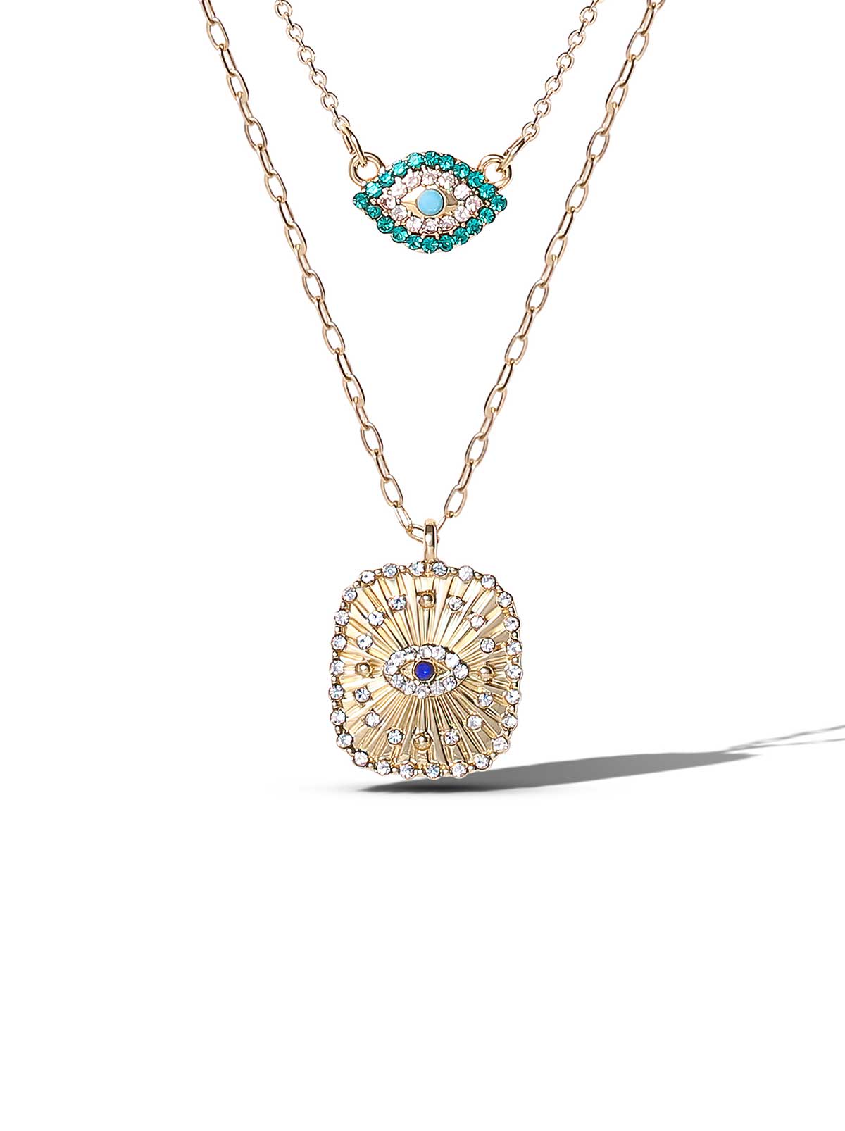 Jessica Simpson Layered Evil Eye Necklace Set