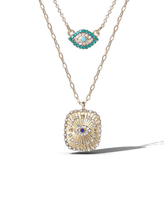Jessica Simpson Layered Evil Eye Necklace Set