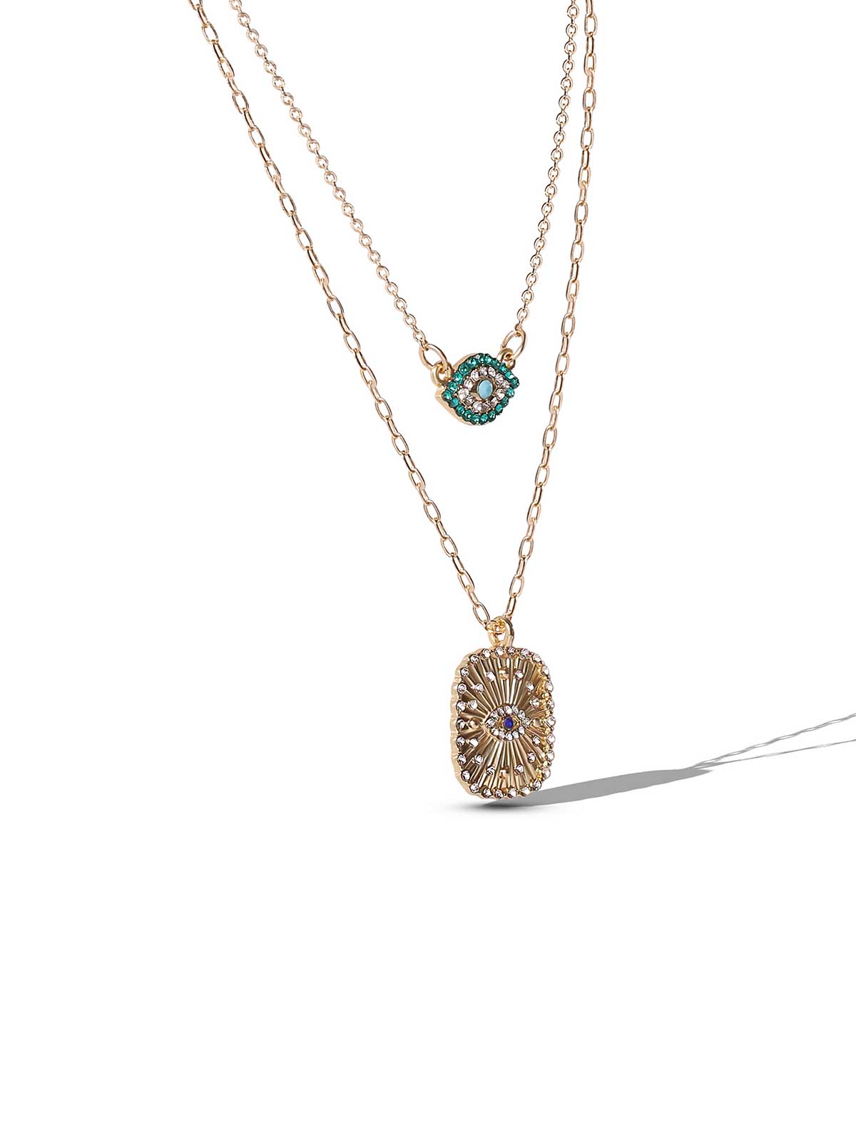 Jessica Simpson Layered Evil Eye Necklace Set