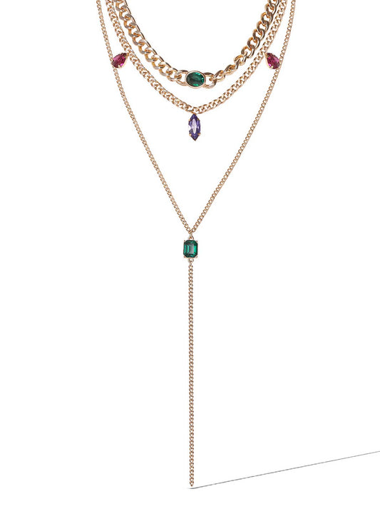 Jessica Simpson Layered Gemstone Necklace