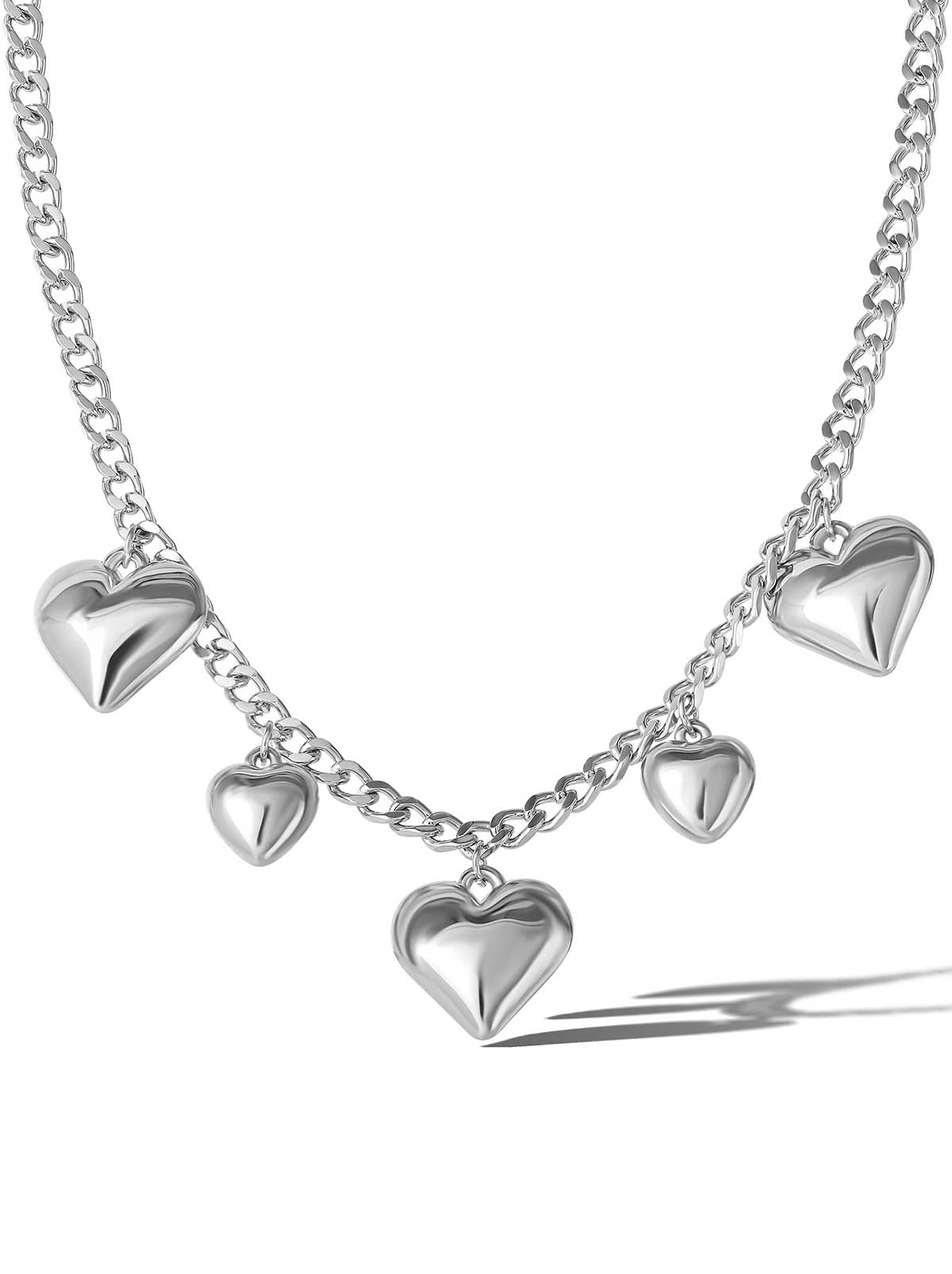 Jessica Simpson 5 Heart Necklace