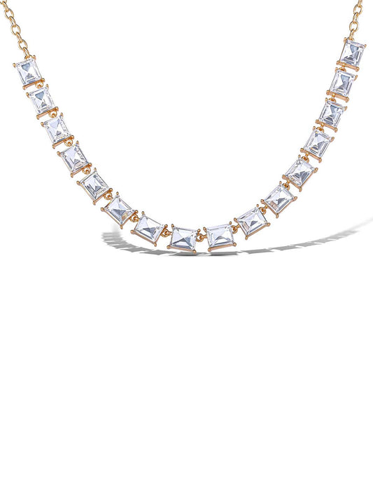 Jessica Simpson Crystal Stone Frontal Necklace