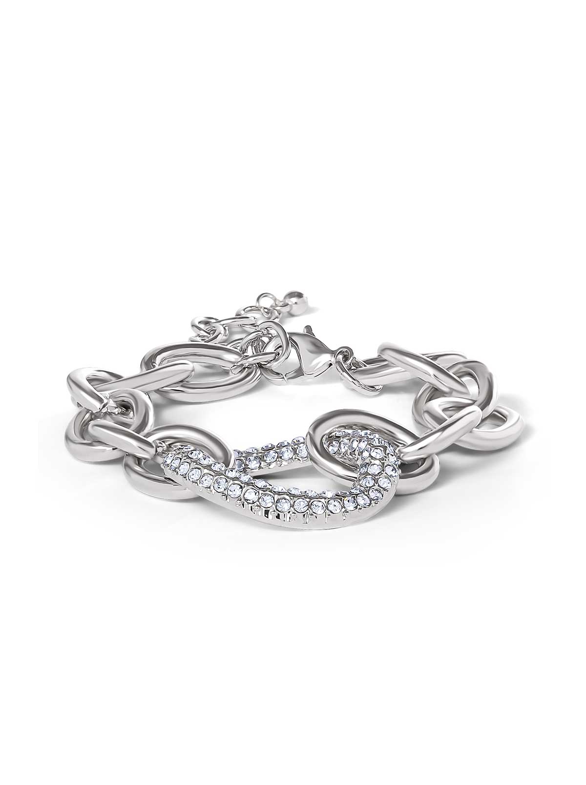 Jessica Simpson Bold Silver Link Bracelet