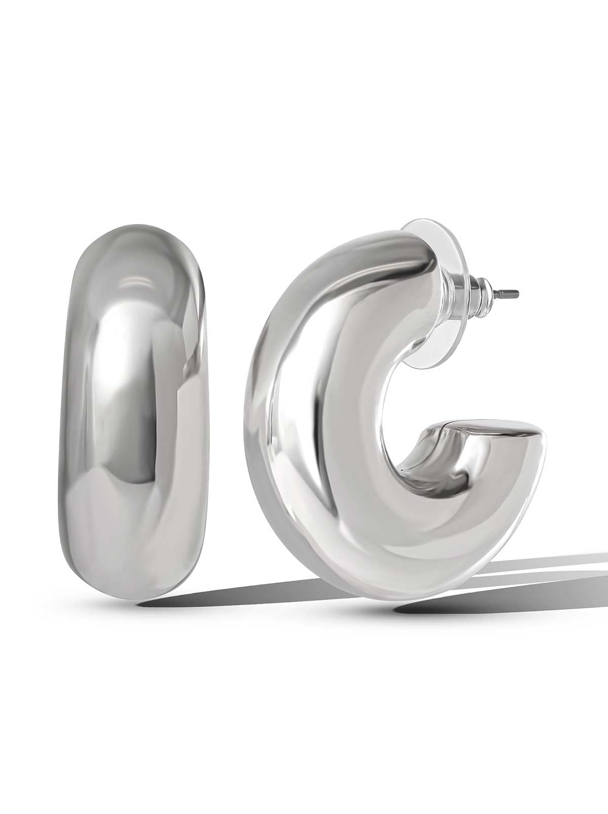Jessica Simpson Silver Hoop Earrings