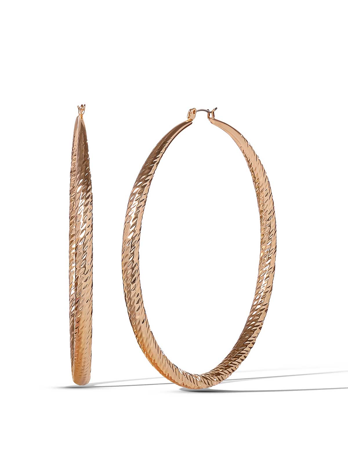 Jessica Simpson Textured Oversized Hoop Earrings