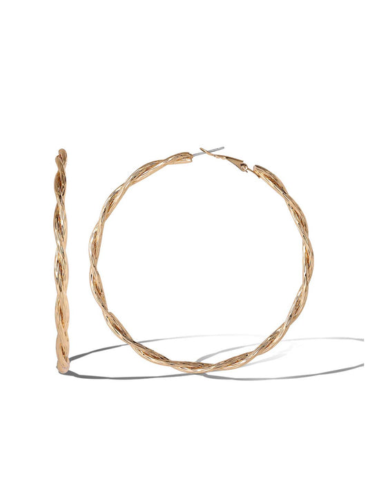 Jessica Simpson Twisted Rope-Style Hoop Earrings