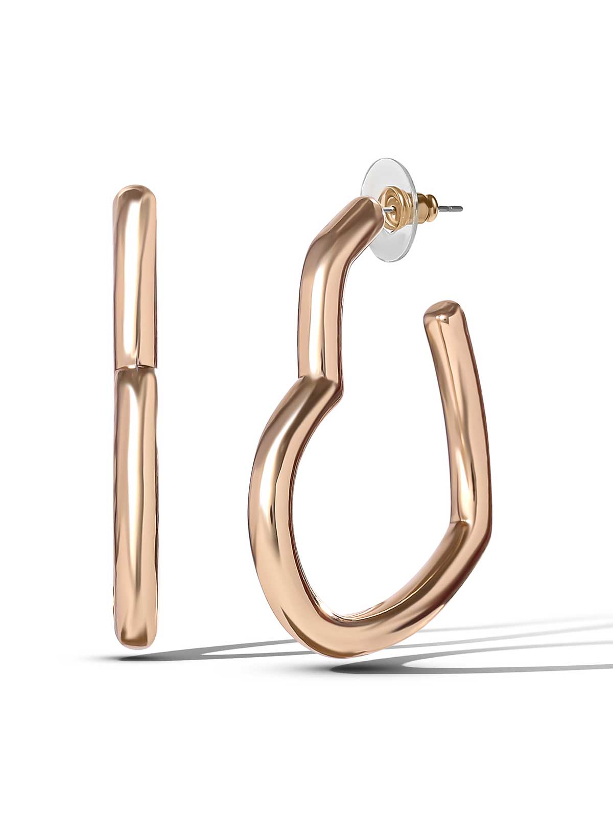 Jessica Simpson Open Heart Hoop Earrings