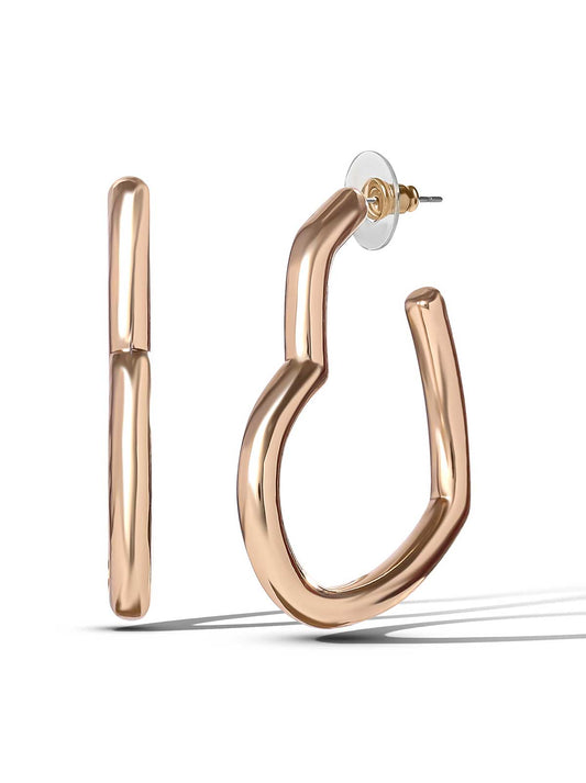 Jessica Simpson Open Heart Hoop Earrings