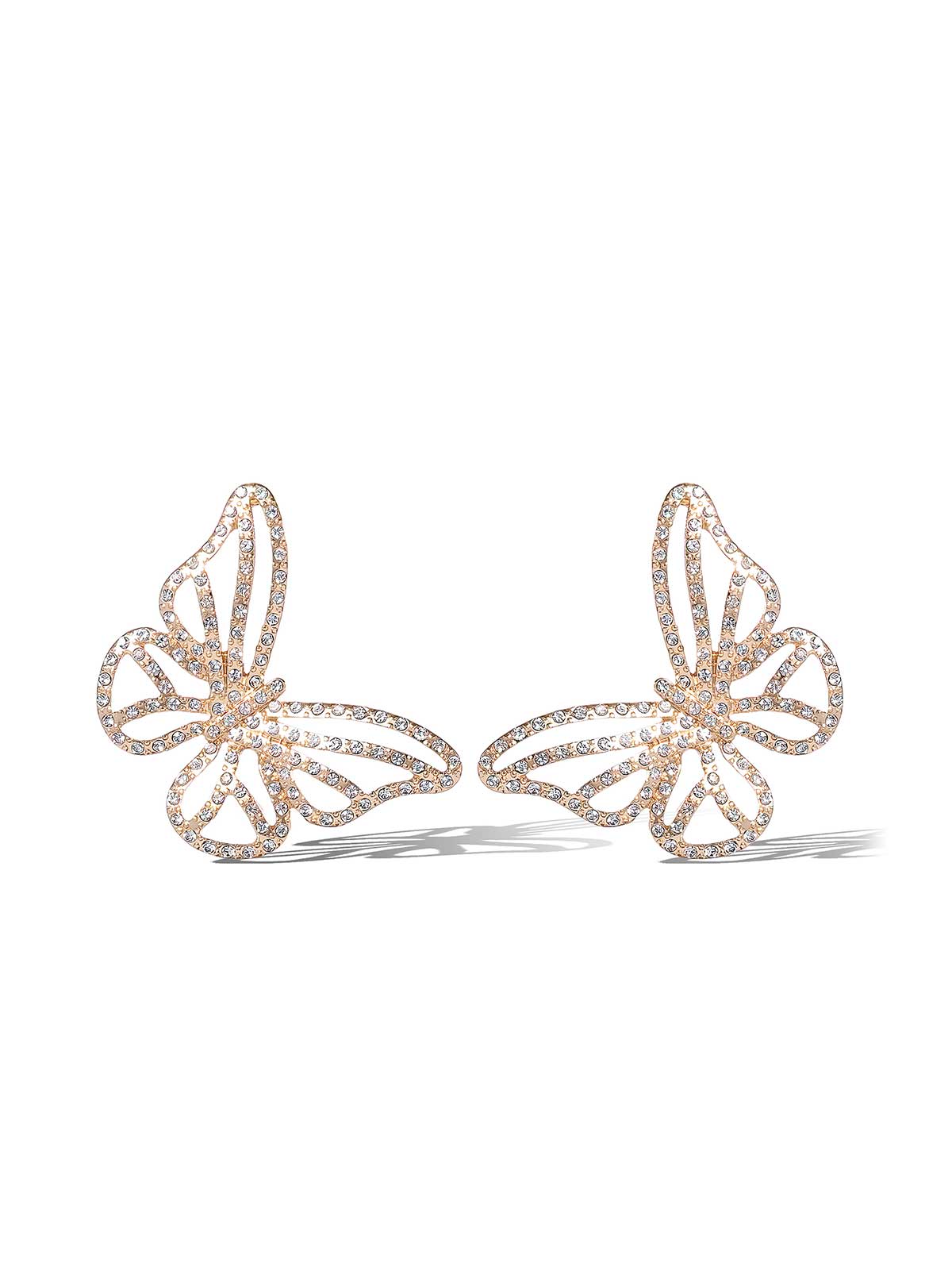 Jessica Simpson Crystal-Studded Butterfly Earrings