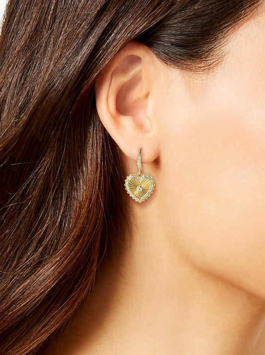 Jessica Simpson Heart Drop Earrings