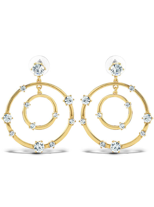 Jessica Simpson Orbital Crystal Drop Earrings