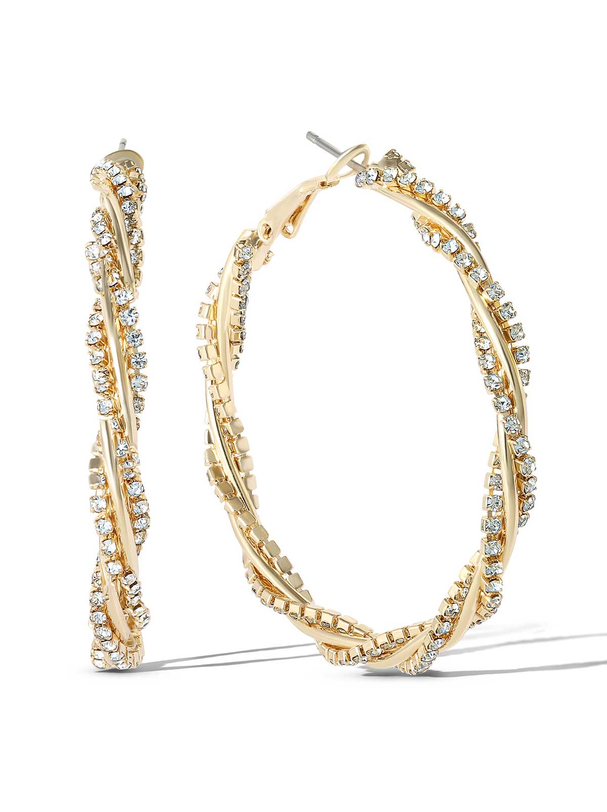 Jessica Simpson Spiral Hoop Earrings