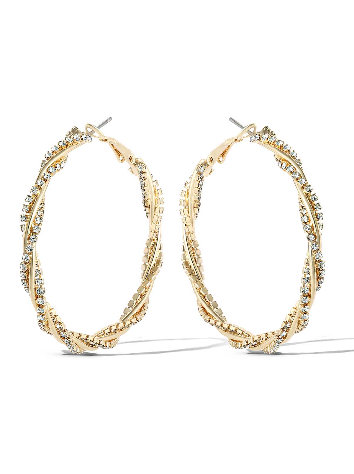 Jessica Simpson Spiral Hoop Earrings