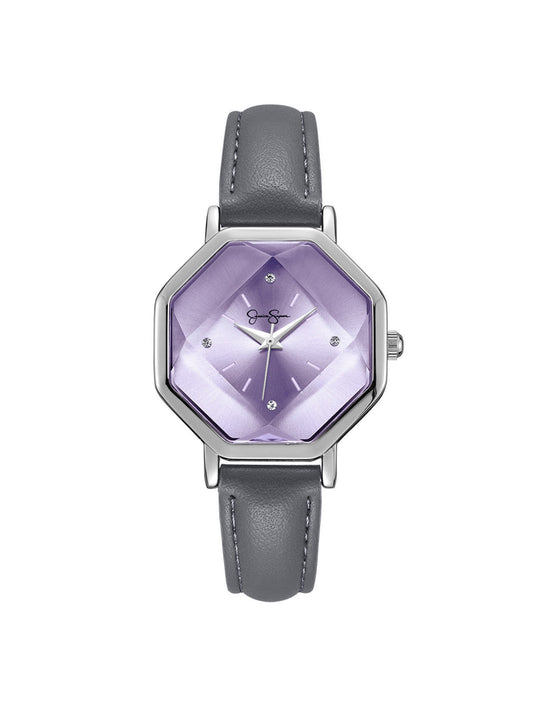 Jessica Simpson Octagonal Face Watch in Silver