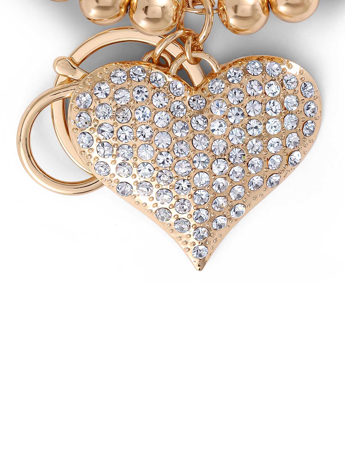 Jessica Simpson Pave Crystal Heart Keychain