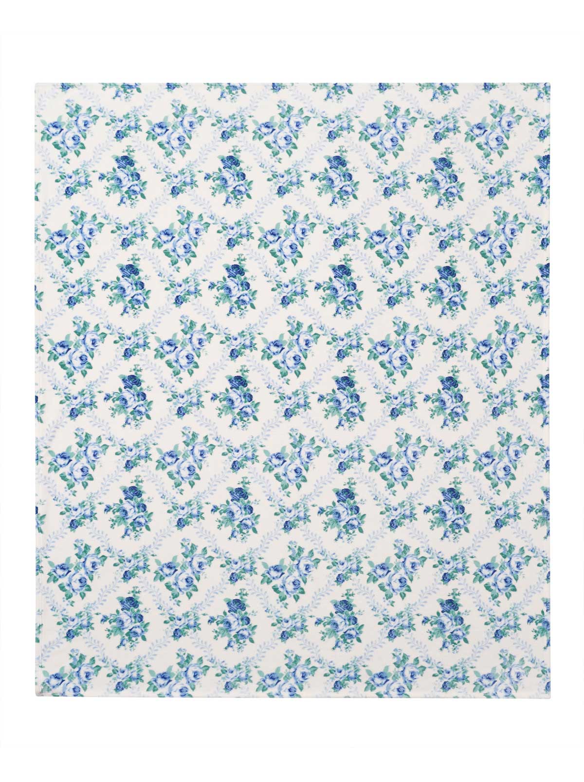 Jessica Simpson Braelyn Blue Roses Plush Throw Blanket