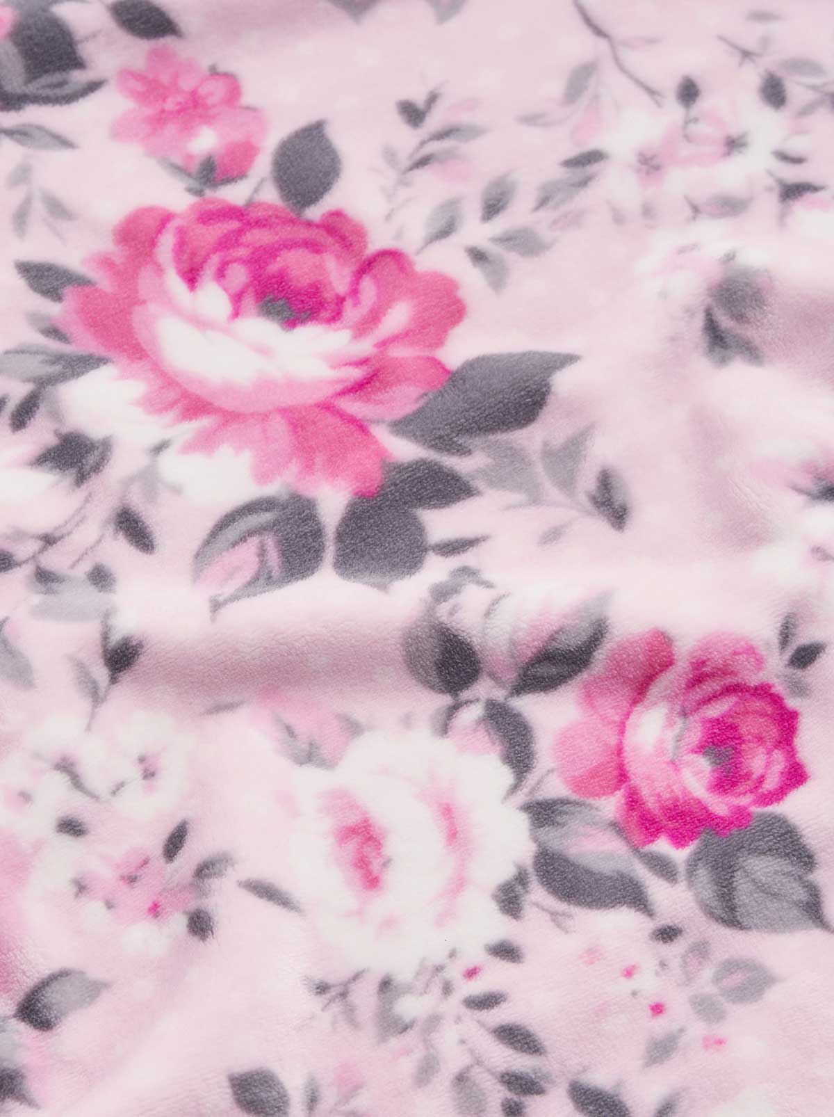 Jessica Simpson Esther Blush Roses Plush Throw Blanket