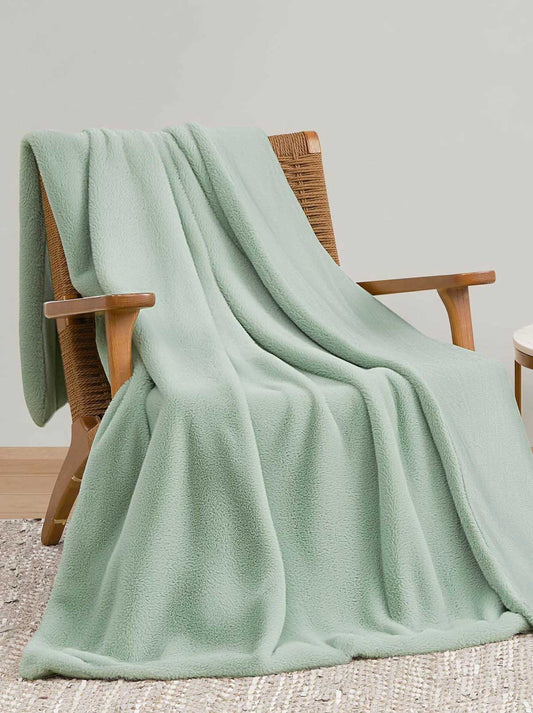 Jessica Simpson Faux Fur Throw Blanket in Sea Foam Green