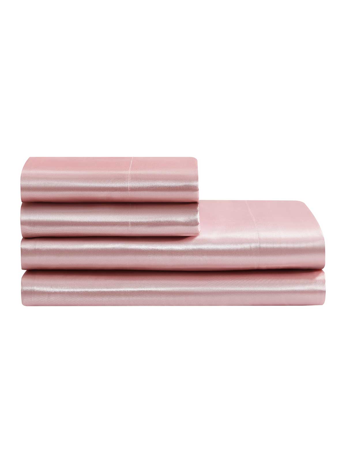 Jessica Simpson Silky Satin Sheet Set in Pink Lotus