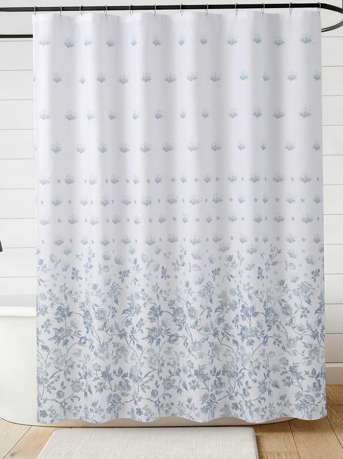 Jessica Simpson Jalina Blue Shower Curtain Set
